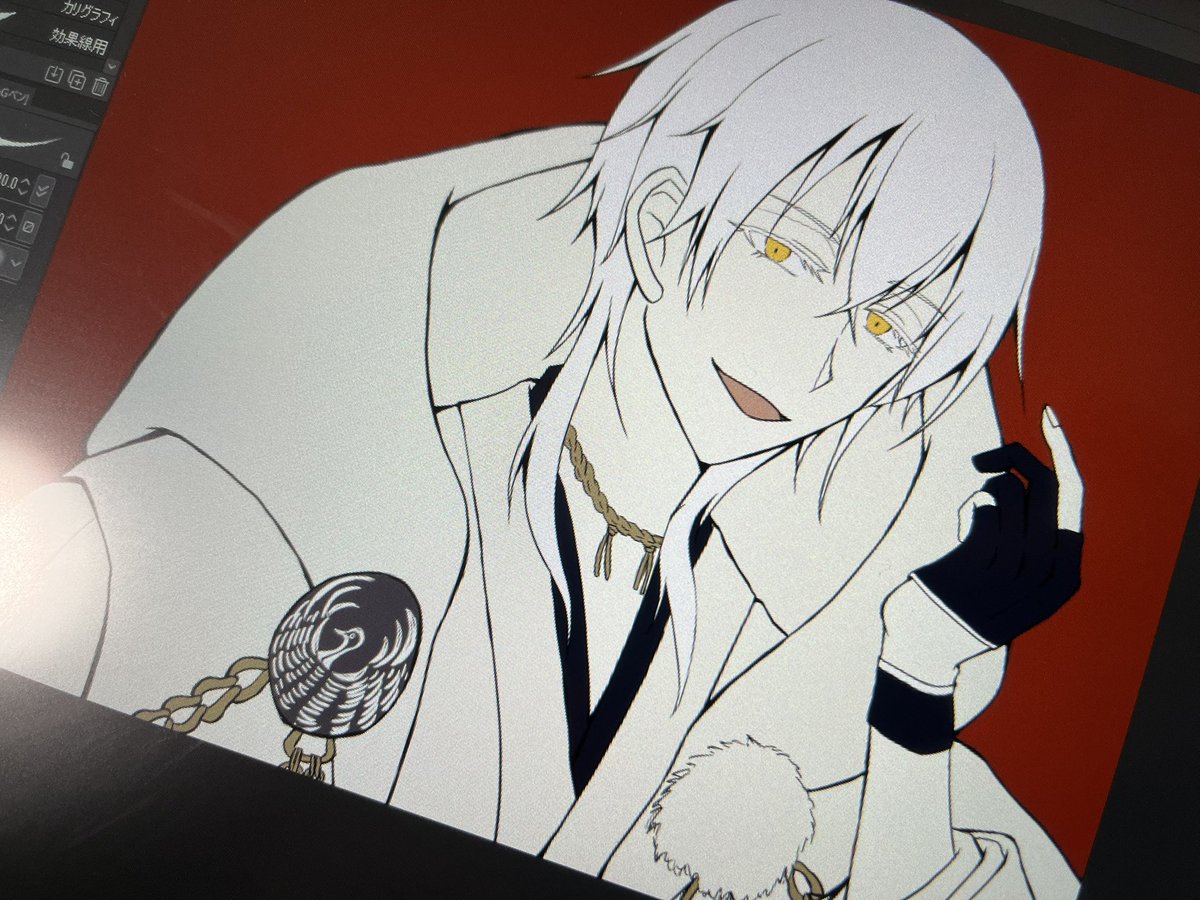 鶴丸国永(刀剣乱舞) 「下色だけだと本当真っ白やな… 」|楓⛩Laurantのイラスト