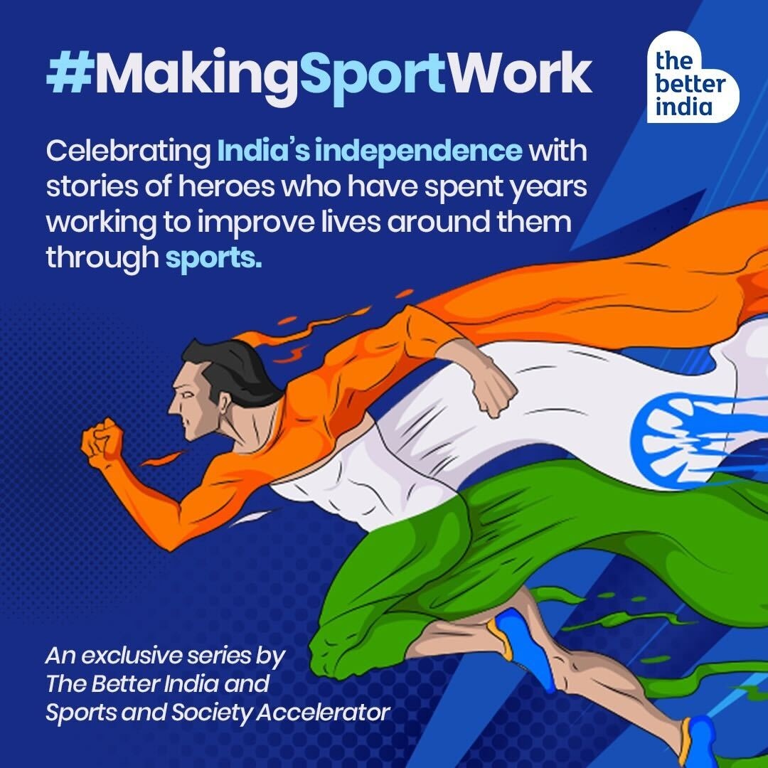thebetterindia's tweet photo. We are celebrating India’s Independence with stories of heroes who have spent years working towards making a better future by improving lives around them through sports.

Read More: https://t.co/NSbWq4dpjM

#MakingSportWork #Indiaat75 #IndependenceDay #ProudIndian #KnowYourIndia https://t.co/PbYq5RNEu2