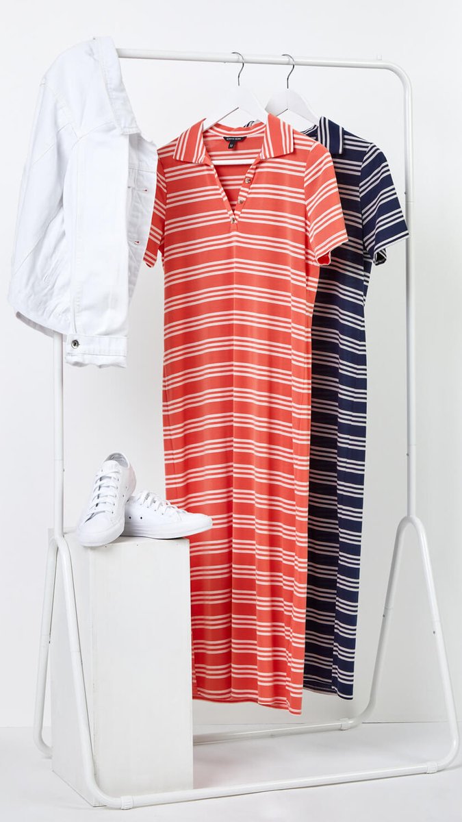 ashtonarcades's tweet photo. Stripe it lucky ⚓ ⛵  
These striped nautical numbers are made from the softest, stretchiest jersey imaginable! Ultra comfortable, these t-shirt dresses have a cool polo collar finish 🤩
Get yours before they sell out - £38 at @romanoriginals, #Arcades #Ashton #RediscoverLocal https://t.co/L4xz68zPa0