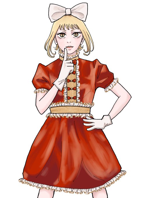 11日にNHKでやってたドラマ『アイドル』の衣装がめちゃ可愛かったので沢渡さんに着せましたこれを朝ドラにすればいいと思う!#チェンソーマン#chainsawman 
