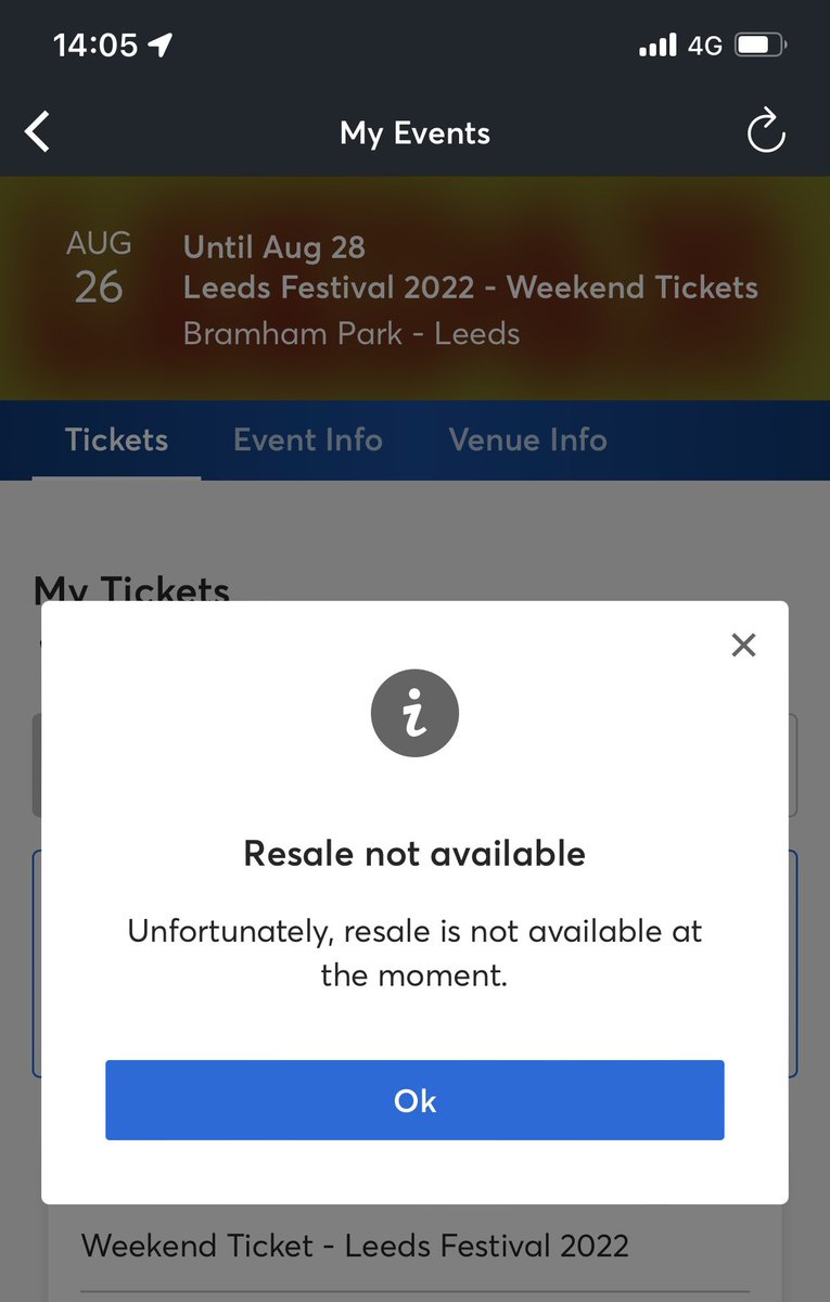 millierxse's tweet photo. @TicketmasterCS @OfficialRandL Please at least let me try and sell my ticket if you’re not doing refunds after changing the line up😭😭 https://t.co/kDrDdjyWR3