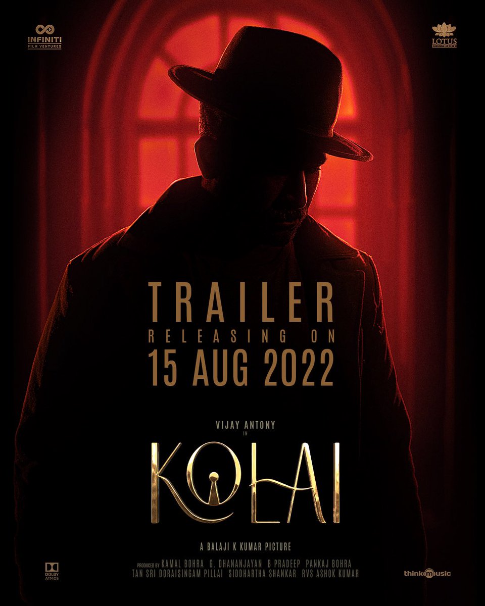 Trailer of #Kolai on Monday

⭐️#VijayAntony #RitikaSingh @Meenakshiioffl #ArjunChidambaram #Radhika 
🎬Balaji Kumar [#VidiyumMunn]
🎵@ggirishh [#Aval]

Whodunit Murder Mystery based on a true event