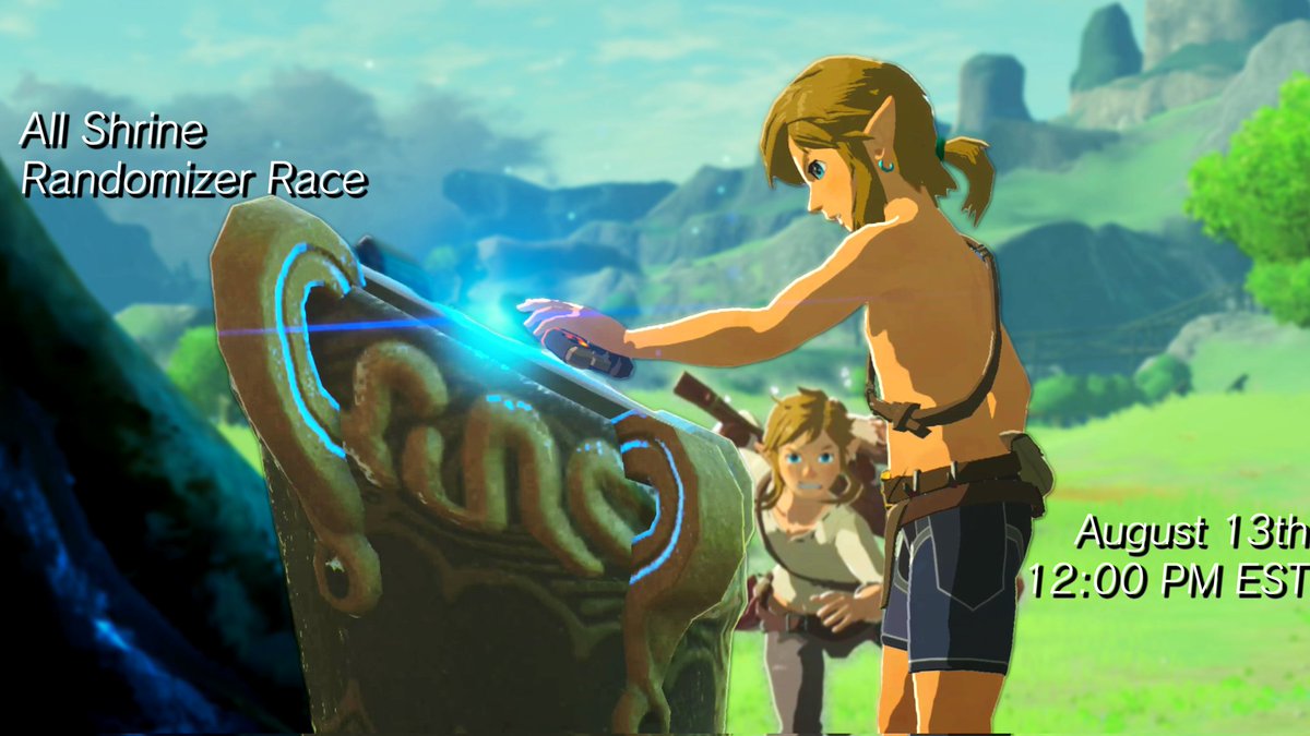 BotWCollective's tweet photo. Had a great summer?? The time for BotW events is back!! 

Tune in today: in 4 hours (12 ET) for an All Shrines Randomizer Race feat @Coensi3 @i_piston~~~
https://t.co/LwkF1qWKwH https://t.co/gUJZ4vADvT