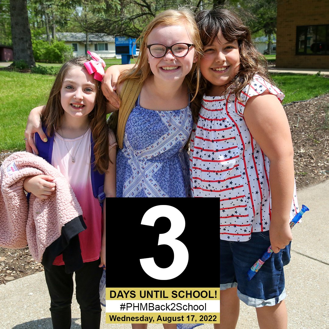 PHMschools's tweet photo. 3 days left until school! #PHMBack2School #PHMExcellence https://t.co/o5LOpmFDUN
