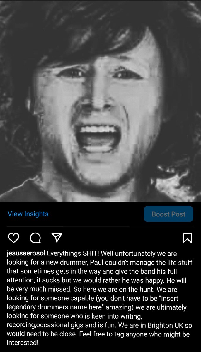 Trying to lure a drummer with an over saturated limmy pic. #drummerneeded #sludge #drummer