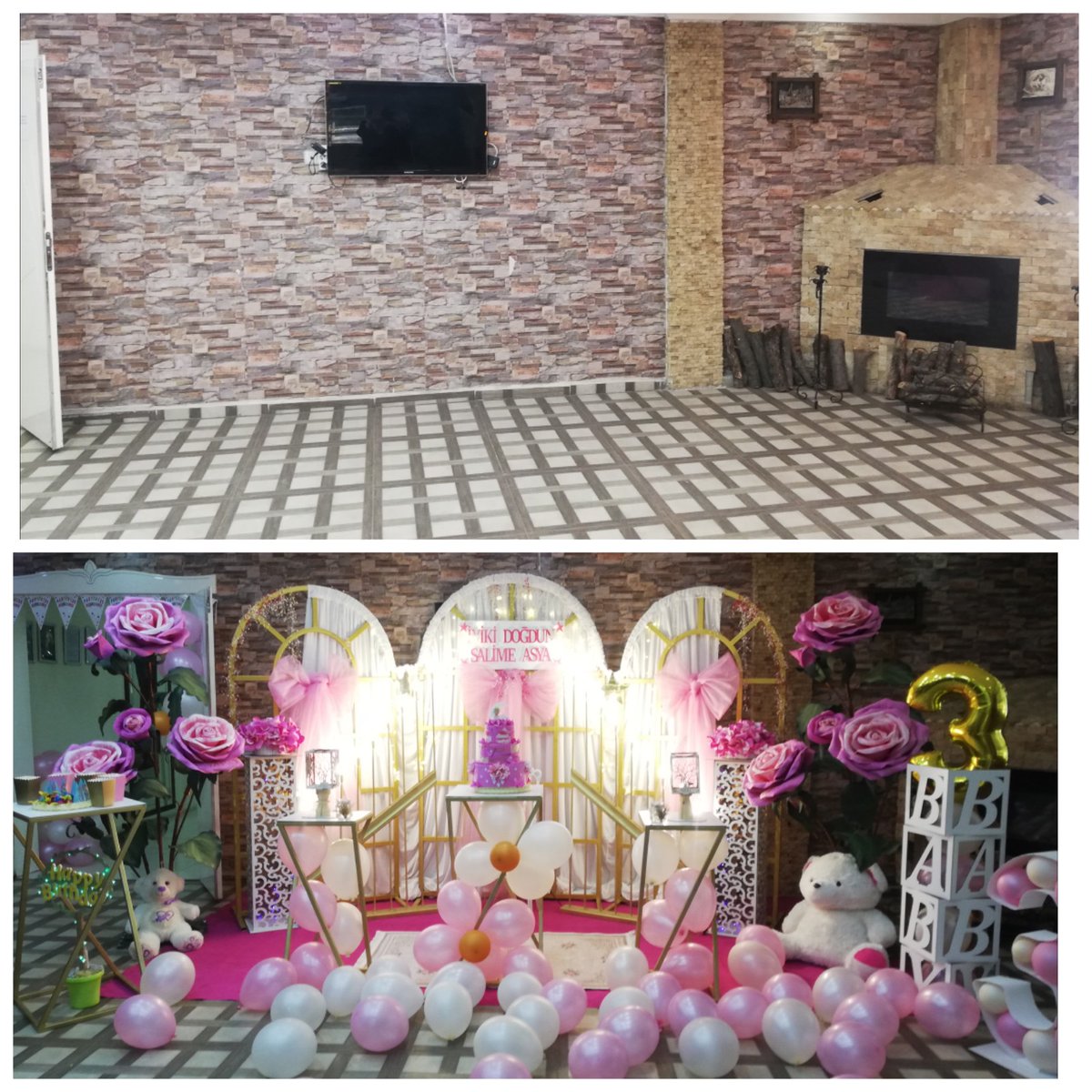 Öncesi sonrası ile Doğum günü organizasyonumuz 🥰