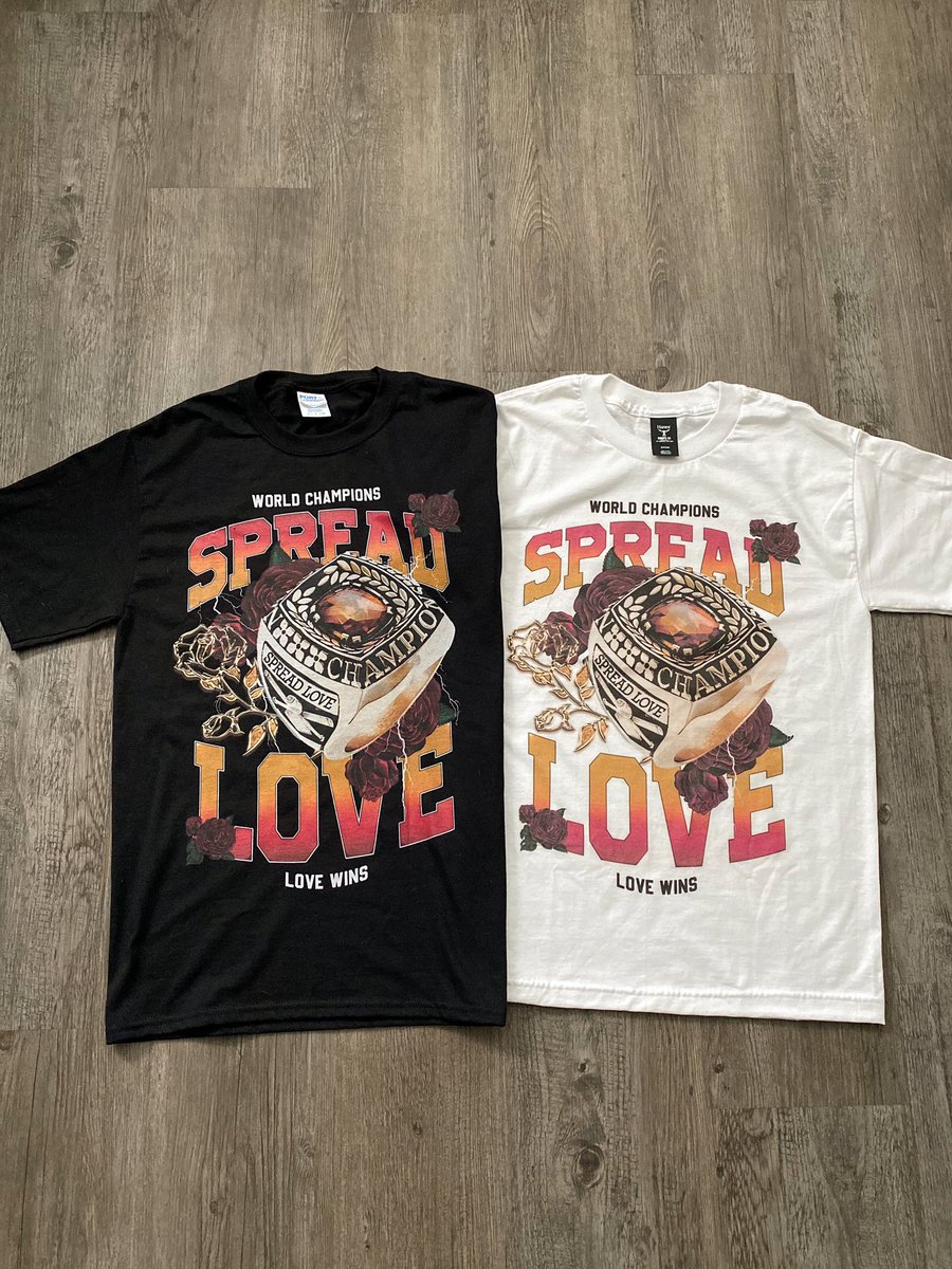 SpreadLoveinc's tweet photo. Champions Tee now available on our site!💍❤️ https://t.co/BrCJuSvhDI