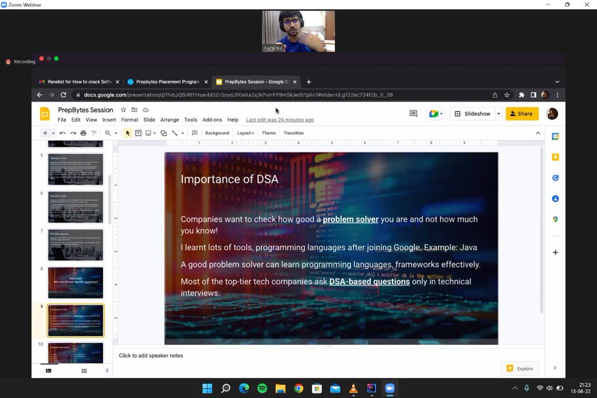 singhrishabh93's tweet photo. Thank You @AanshulSadaria Sir and @prepbytes0211 for conducting a great session on How to crack Technical Rounds of Product Based Companies
#prepbytes https://t.co/EKK1052rV3