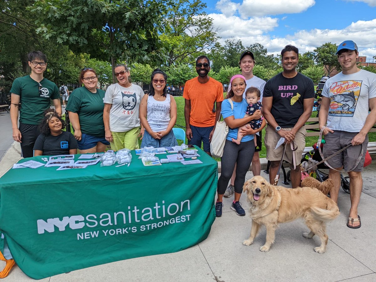 voteshekar's tweet photo. Thanks @nycsanitation &amp; Canine Social Club of Jackson Heights for reminding our dog owners to Scoop The Poop to keep our neighborhood beautiful! https://t.co/fBonELb27n