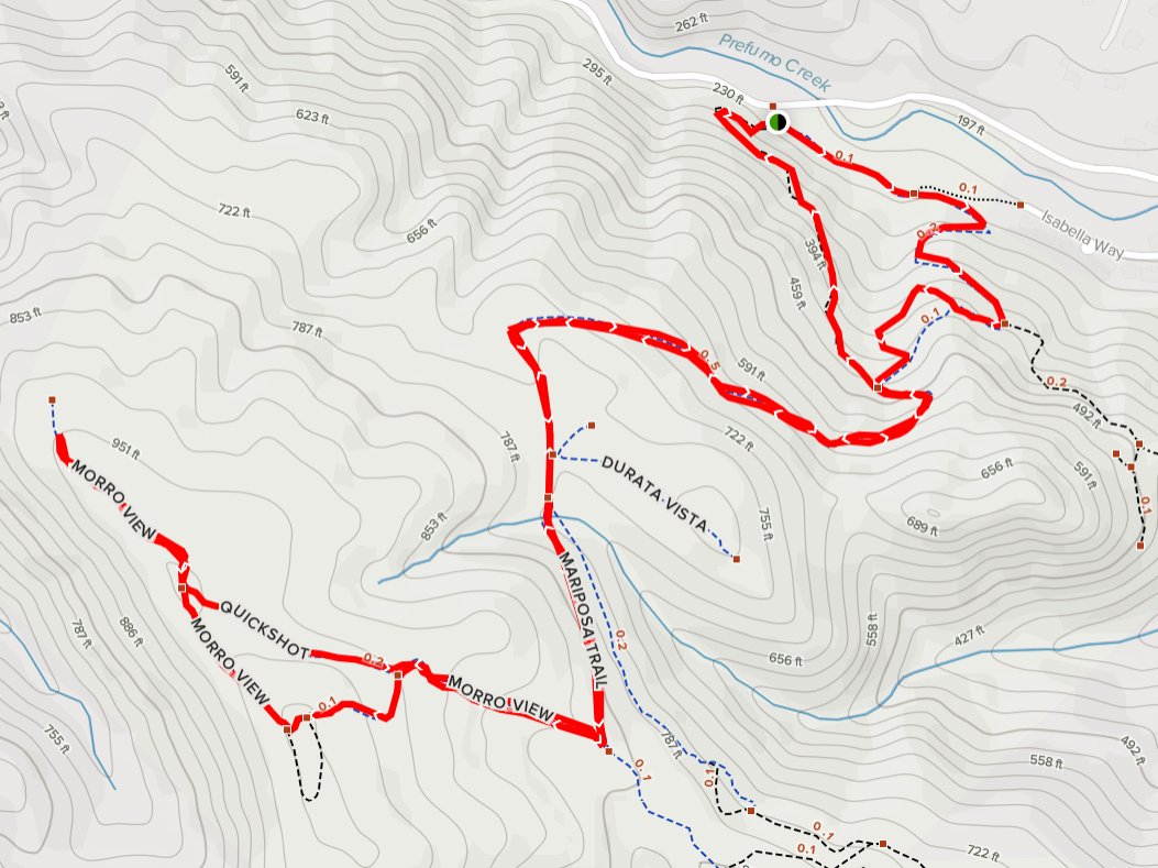 SLOPublicHealth's tweet photo. Hey hikers, did you know that Irish Hills has a trailhead on Prefumo Canyon Road? Prefumo Canyon Vista Point Trail is a 3.5-mile loop w/ views of SLO & Morro Bay. Rocky at parts, the trail overall is fun & varied w/ beautiful scenery. Dogs 👍 on leash! #HikeForHealth #GetOutisde https://t.co/w2NU3Bt77i
