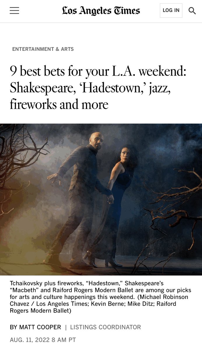 Indie_Shakes's tweet photo. Thank you @latimesent for making us a weekend pick!! 😎 https://t.co/0XkyLAWJ5t