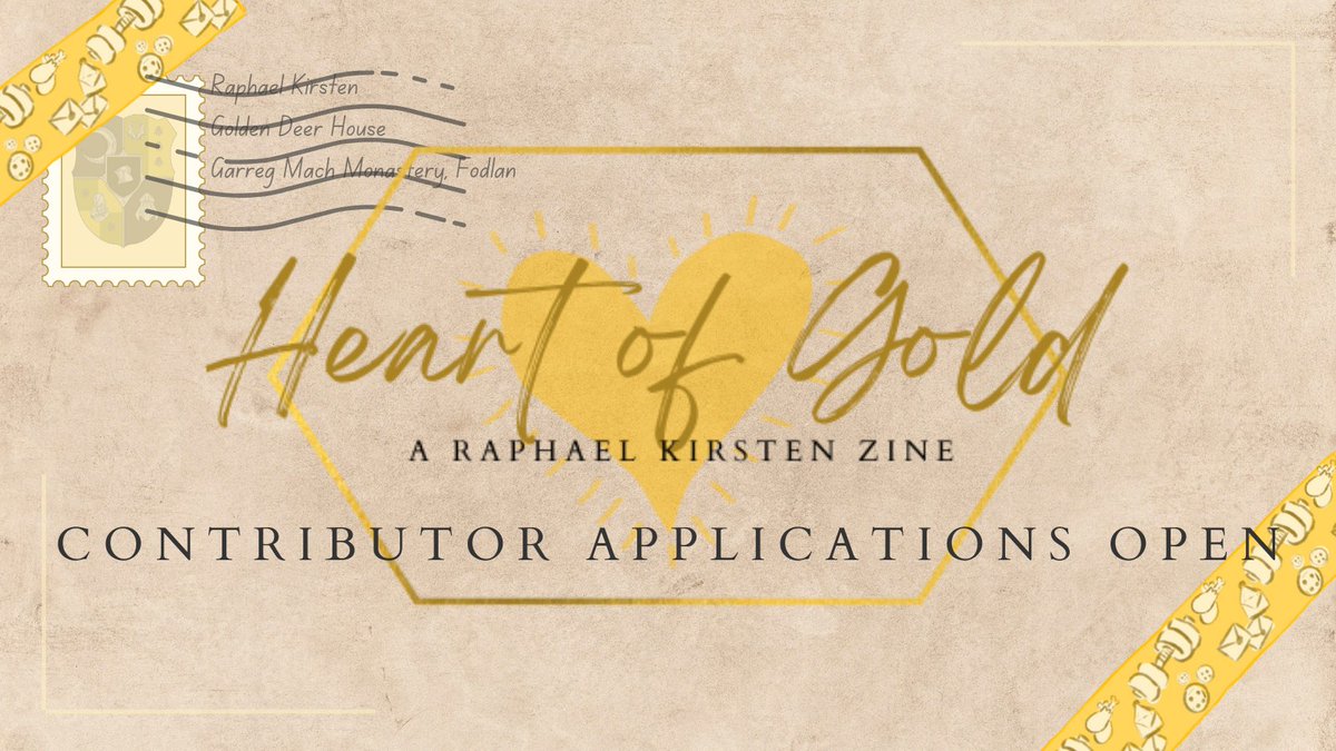 Ready to flex your creative skills?💪

Well grab your best gear 🥊 and a big snack🍖, because zine apps are now open! 

Artists, writers, merch makers, and creatives of all sorts- join us in celebrating FE3H's Raphael Kirsten and his big, beautiful heart!💛

Forms below!👇👇👇
