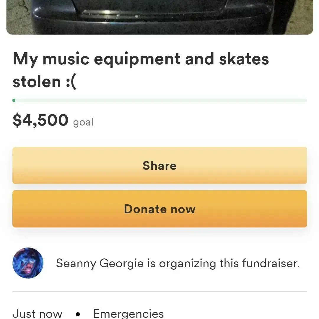 so my music,skates, and more plus my car busted up so I need help. Also anything can help frfr even just sharing this!

donate here:

gofundme.com/f/my-music-equ…