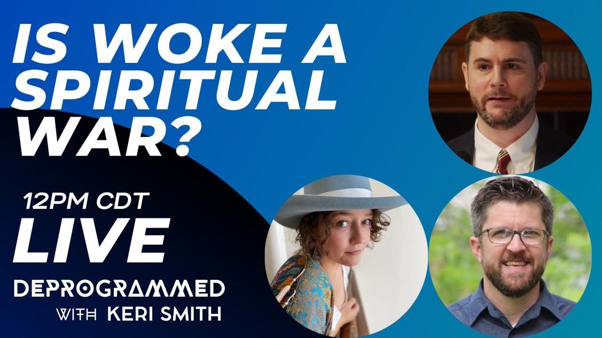 RealKeriSmith's tweet photo. Is Woke a Spiritual War? with James Lindsay (@ConceptualJames, permabanned) Pastor @BradleyJHelger1 & myself. LIVE Tuesday 12pm CDT on @_Deprogrammed:
I’m so looking forward to this conversation; it’s something I’ve been thinking about for a long time. https://t.co/7i4TZRUg4P https://t.co/pmhN9qNUst