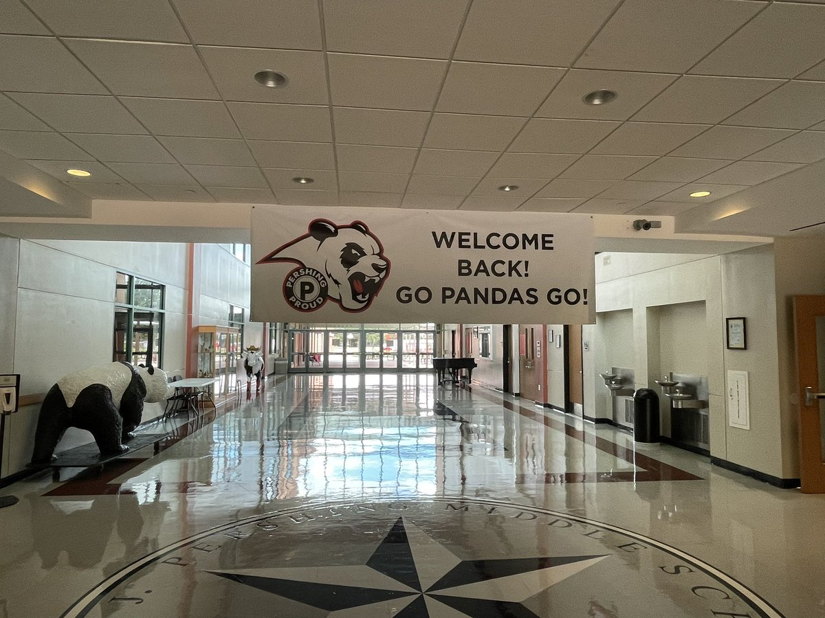 PershingPandas's tweet photo. It’s all starting to come together @PershingPandas   Only one week left before we welcome our students back!.  Excited for the year ahead and the amazing team of faculty, staff, and parents who have come together to get our school ready for the kids https://t.co/jybFLGYbdD