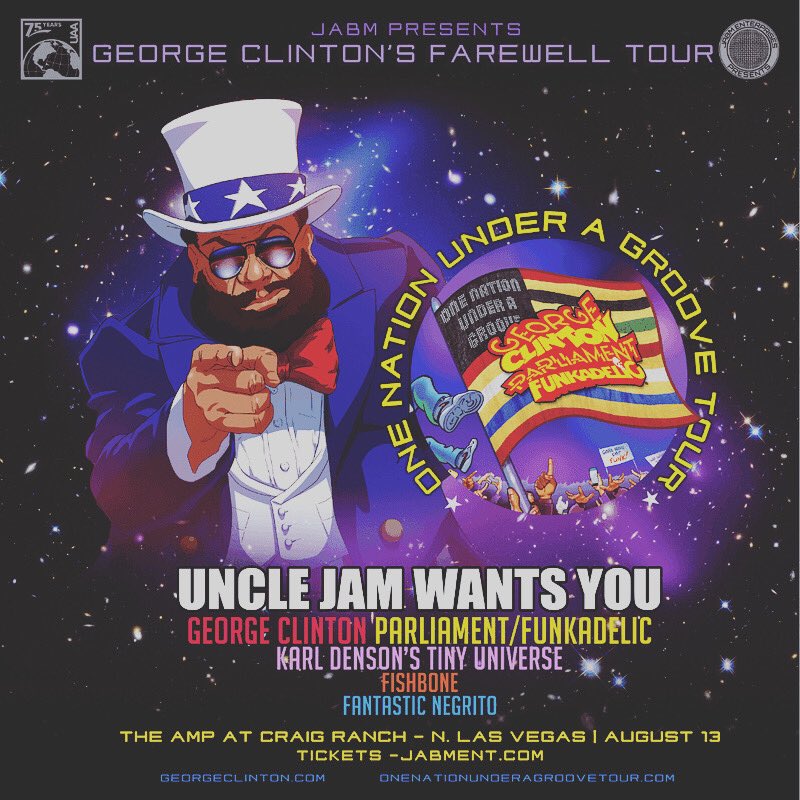 boogieburg45s's tweet photo. George Clinton’s farewell tour in Vegas tonight starting 5pm w/ @KarlDenson @MusicNegrito Parliament & Fishbone!
#kdtu #boogieburg #45rpm #vinylrecords https://t.co/J8znZWAtMe