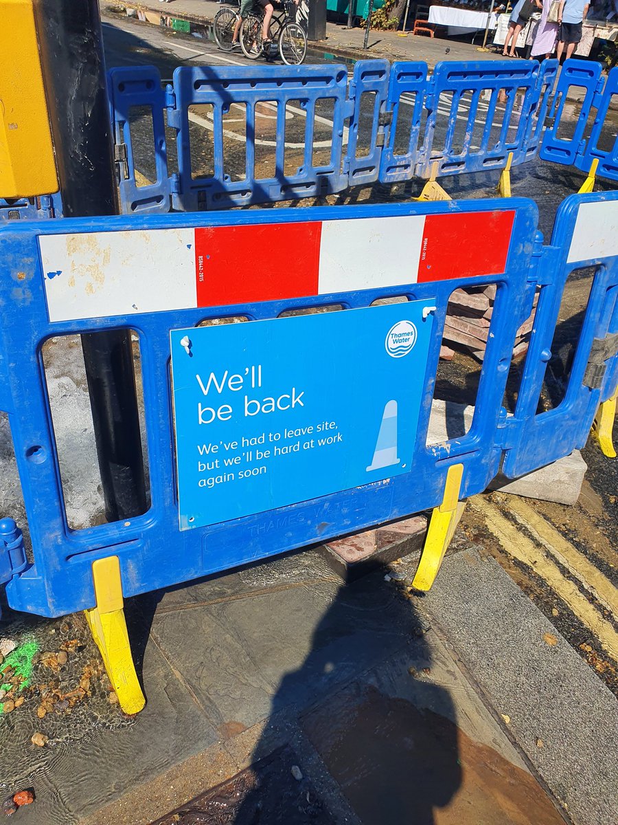 Thames Water will apparently "be back" to staunch the flow.
