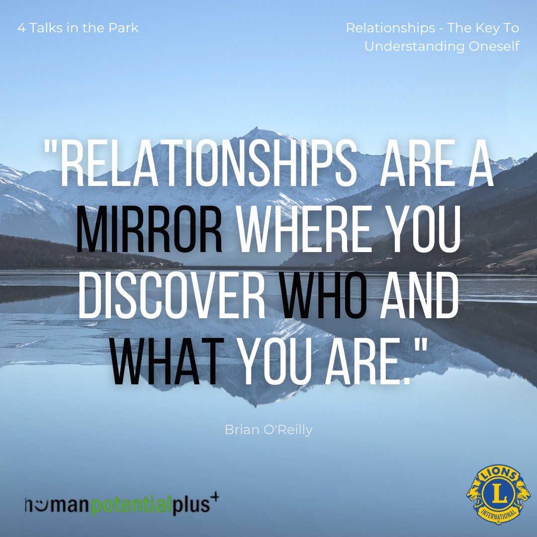 “Relationships are a mirror where you discover who and what you are.” The LAST Talk in the Park with Brian O’Reilly on learning more about relationships and the key to understanding oneself! If you missed any of the 4 talks make sure to check out the full live videos on Facebook!
