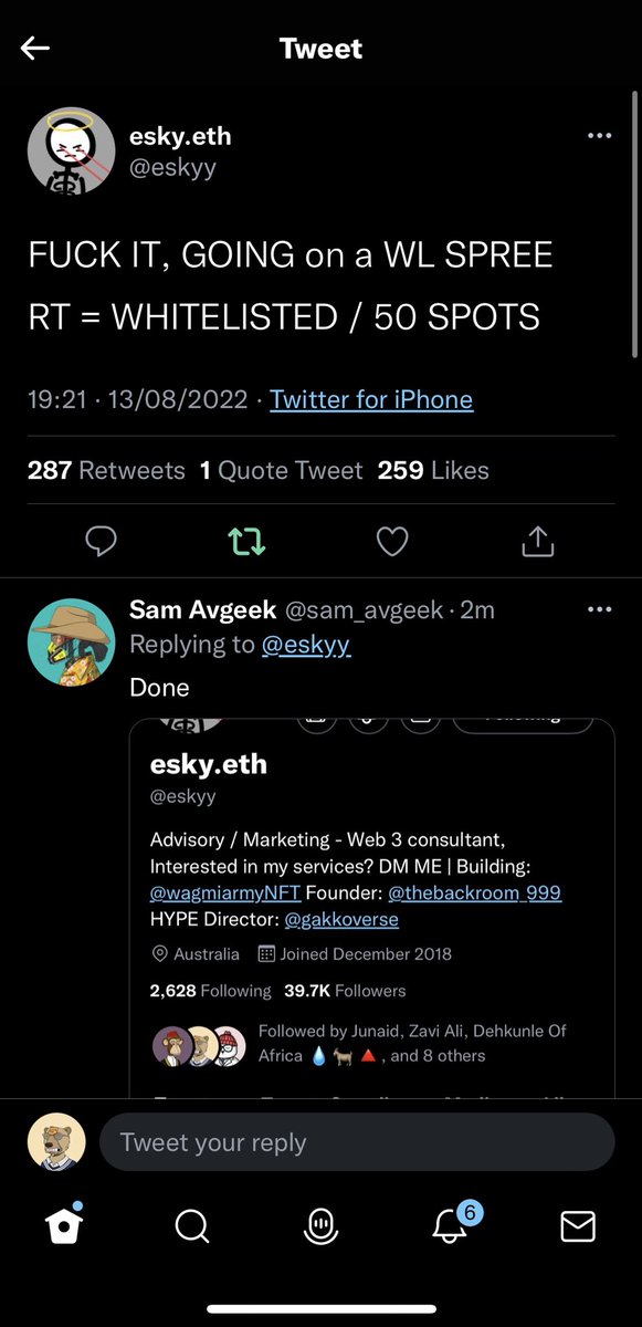 ZaviAli047's tweet photo. @eskyy Done done done LFG https://t.co/m3hQ6mMaUV