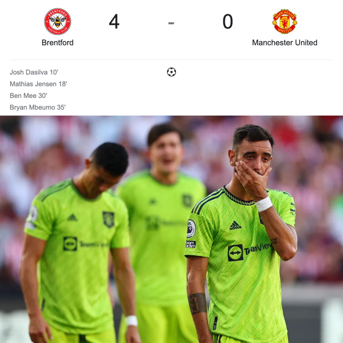 InvictosSomos's tweet photo. Manchester United volvió a arrastrar el prestigio. Una semana más de pesadilla. UN PAPELÓN MÁS. https://t.co/X1nI2iMGLq