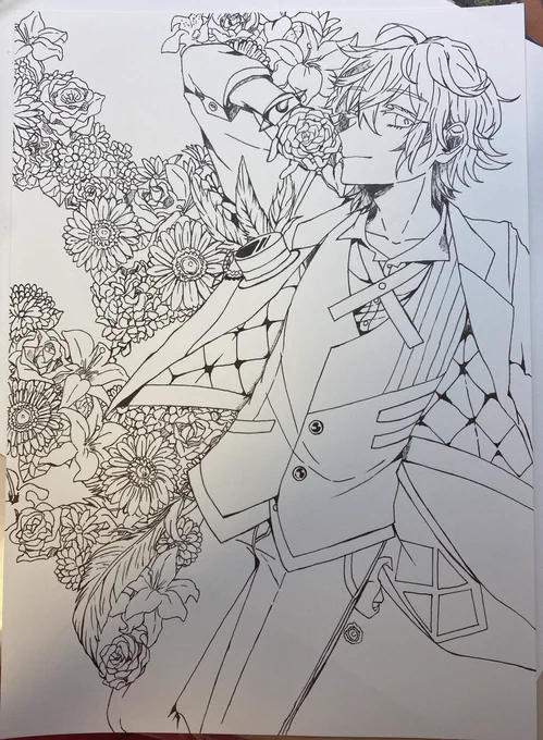 背景かきこみちゅう………
実家にしかコピック無いのでまた次来た時に続き描きます。
#絵スコート 