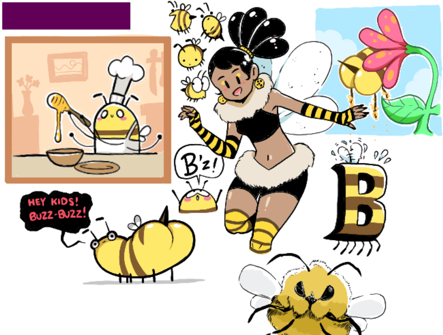Bee-related doodles 🐝 