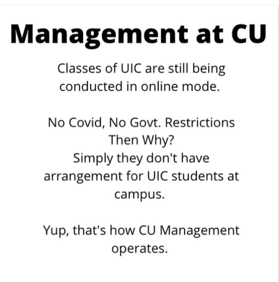 Himansh24132017's tweet photo. @ugc_india @EduMinOfIndia
@PMOIndia 
We students have gone through fraud by #ChandigarhUniversityfraud as we were shown the main campus of CU while adm but now they are shifting our department to another institute without telling us prior #cufraud #ChandigarhUniversityUICfraud https://t.co/kDy87J74dg