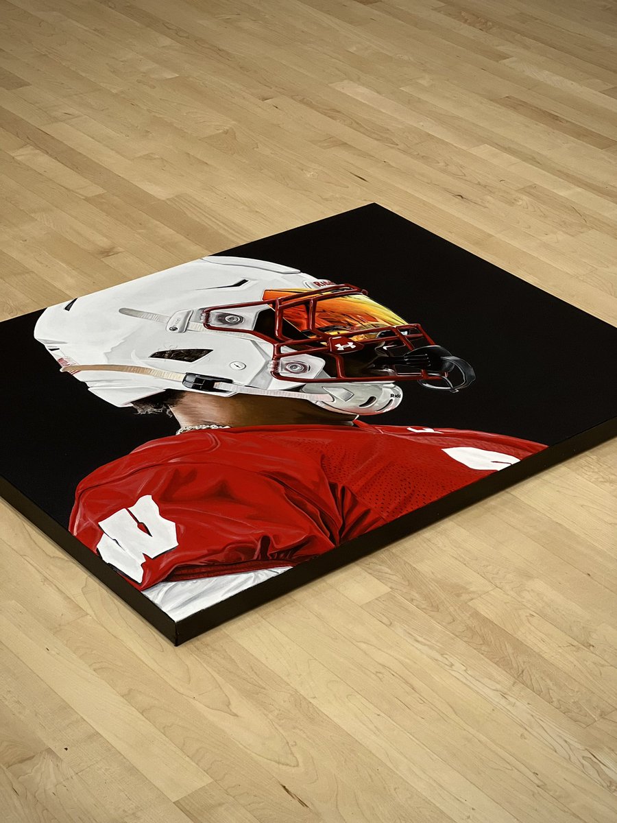 R B U • my new painting of <a href="/BraelonAllen/">Braelon Allen</a> for <a href="/BadgerFootball/">Wisconsin Football</a> 
30x40 acrylic on canvas