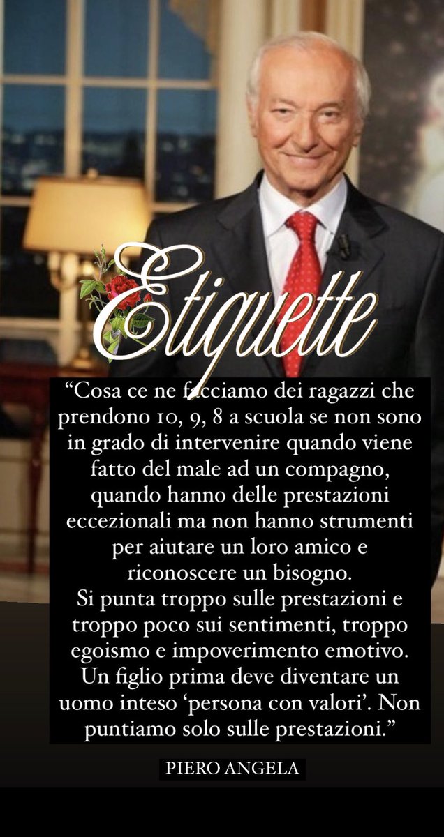 etiquetteitaly's tweet photo. Competenza, umiltà e gentilezza. Grazie Piero Angela. #PieroAngela #businessetiquette #etiquetteitaly #ricordo https://t.co/ctqMmolgja