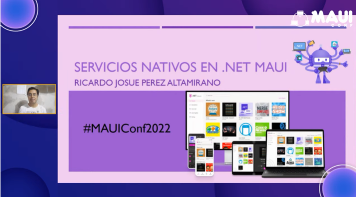 Ya estamos con nuestro primer speaker invitado <a href="/RicardoJosue04/">Ricardo Josue Perez Altamirano</a> 
Hablando sobre los Servicios Nativos con .NET MAUI
#MAUIConf2022