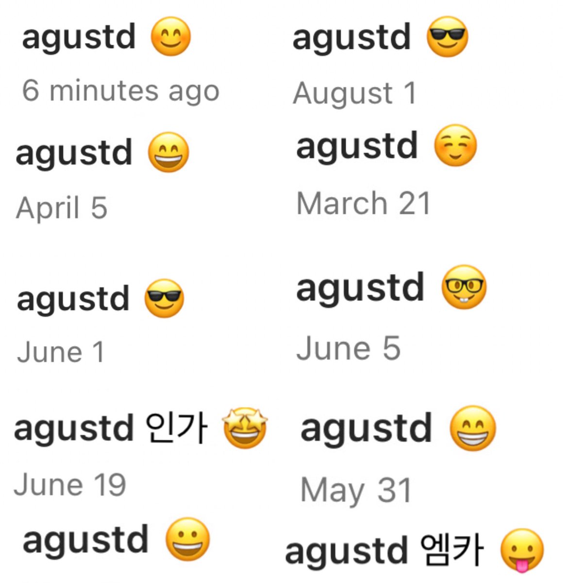 other BTS members: hi army i love you

yoongi: