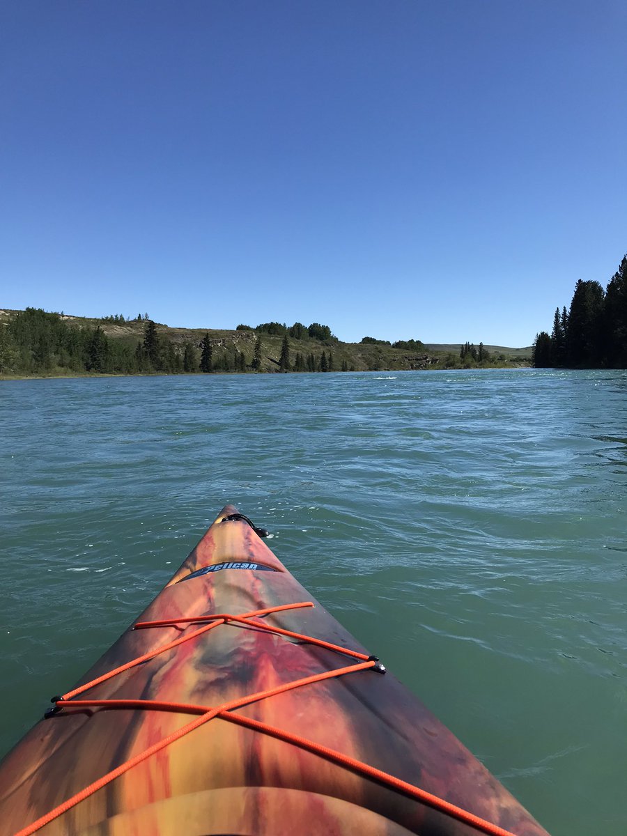 ChiefBushy's tweet photo. Life is good. Kayaking the Bow River. This is my back yard. https://t.co/c01GHfilEb