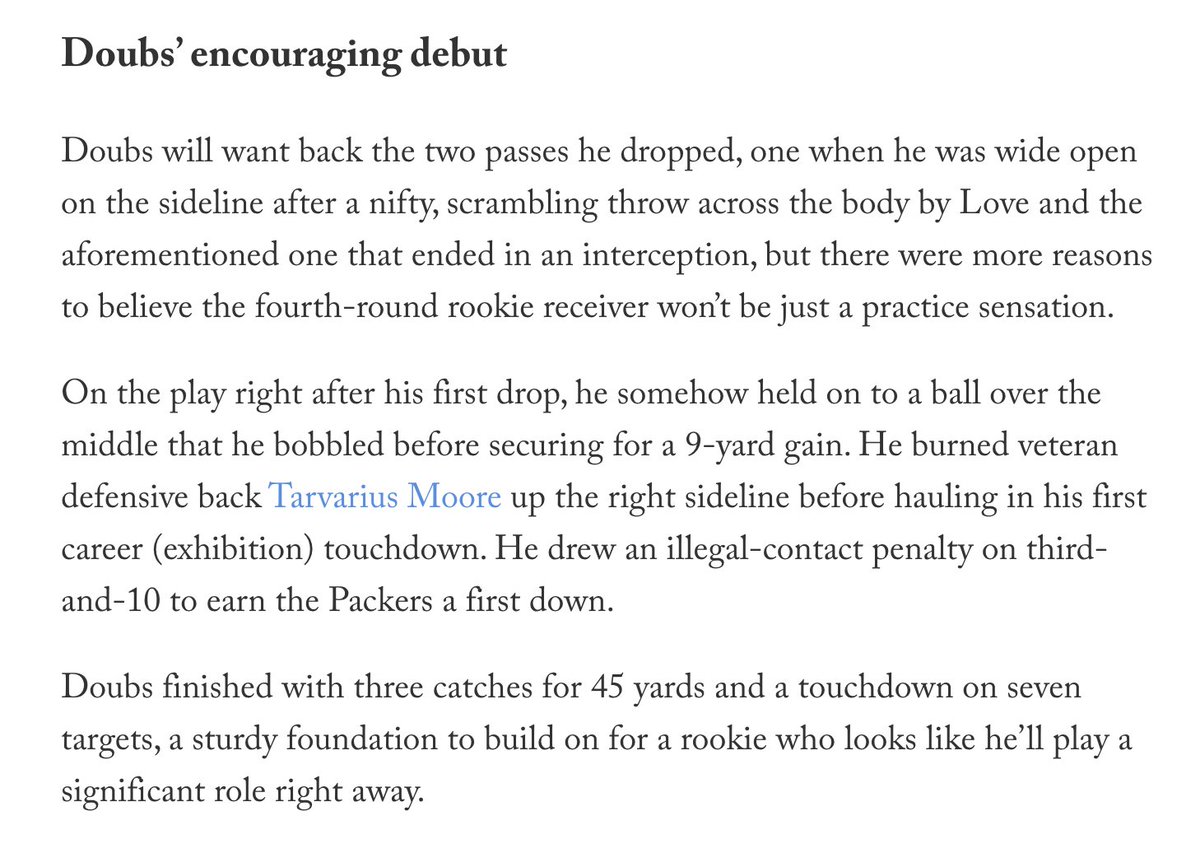 Underdog Fantasy on Twitter "Romeo Doubs is being drafted 75 spots