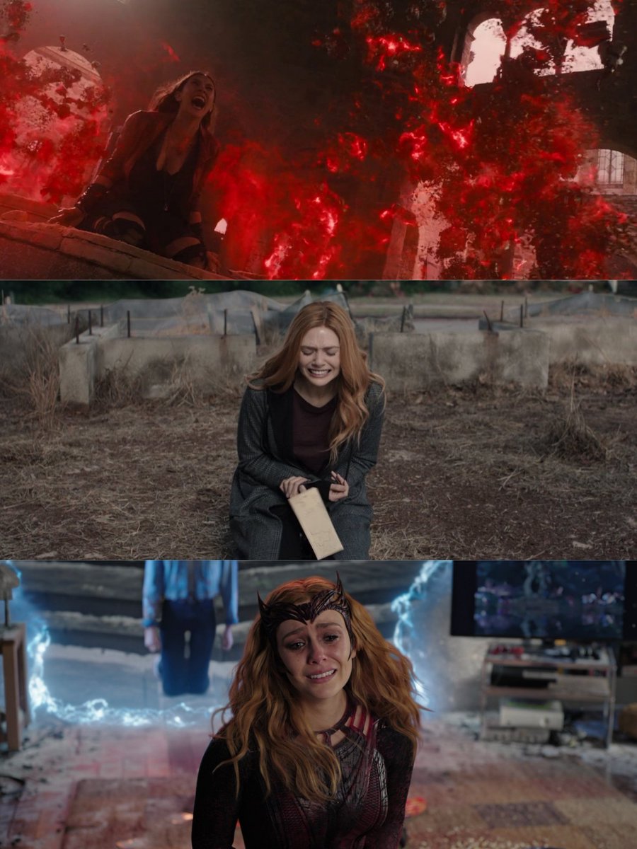 marvelsthinker's tweet photo. wanda falling down to her knees https://t.co/vKWU7cY8bo