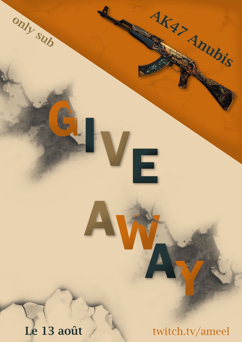 Amel_CSGO's tweet photo. La surprise !!!!! Les gars pour vous remercier qu'on est atteint les 100 subs sur la chaîne, un giveaway est en jeu ce soir sur #twitch. C'est un giveaway #onlysub dans lequel une #ak47anubis est à gagner. 

Pour participer c'est simple :
(voir le commentaire ci-dessous 👇) https://t.co/U0zTnprnZq