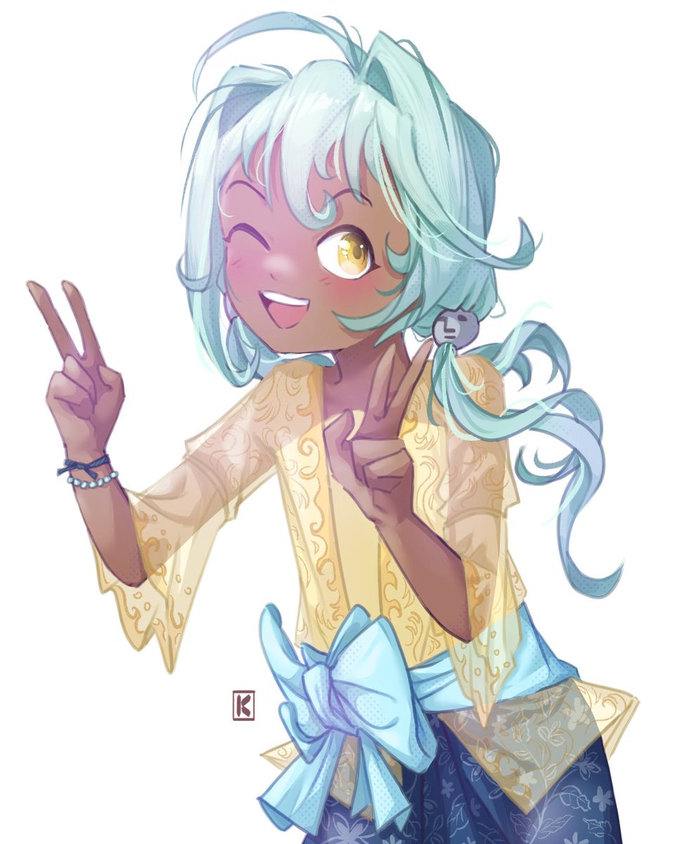 Ina wearing a Balinese Kebaya~
#art