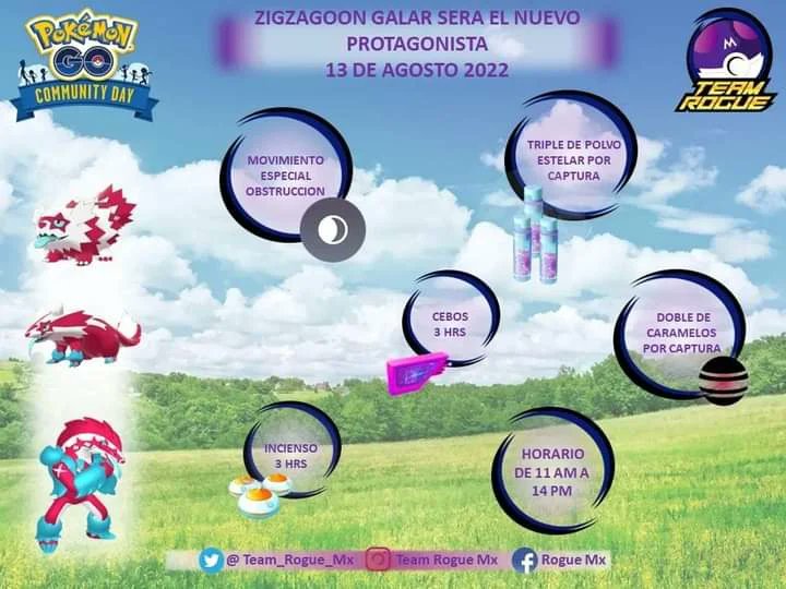 TeamMictlan's tweet photo. ✴️¡¡¡ES HOY ES HOY!!!✴️
Recuerda hoy a partir de las 11am hasta las 14 hrs es el Comunnity Day de Pokémon Go y el protagonista es Zizagon de Galar
Así que usa calzado cómodo protector solar y baterías adicionales para celular
#pokemongo #Pokemon #ComunnityDay https://t.co/nT0BHsLPyh
