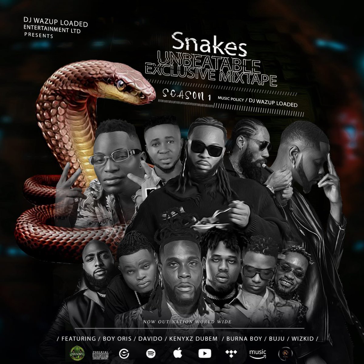 boyoristhebest's tweet photo. Enjoy your weekend with the latest Snakes Unbeatable mixtape by Dj wazup.Out now on Audio mack https://t.co/QuivoLMgMl #yoGal #yoBoy 🔥🔥🔥 https://t.co/iHUQkLklyS
