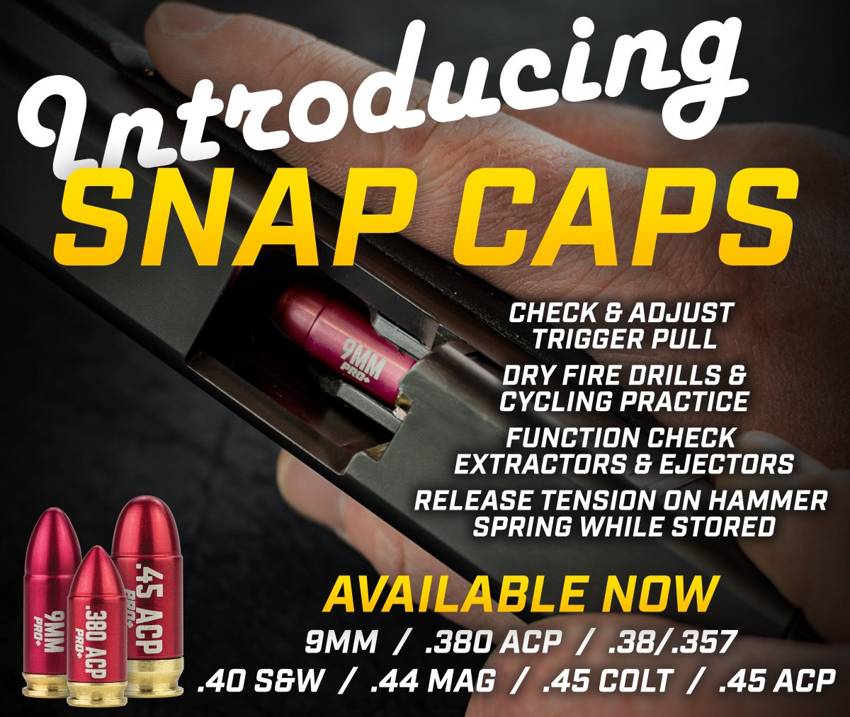 OtisTechnology's tweet photo. New from Otis Technology, PRO+ Snap Caps
https://t.co/HawBt11zti
 Don’t let the cost of ammunition or lack of range time get in the way of dry fire drills or cycling practice. Precision machined of solid aluminum and hard anodized in red. #dryfire #snapcaps #functioncheck #usa https://t.co/dLjsJmas5A