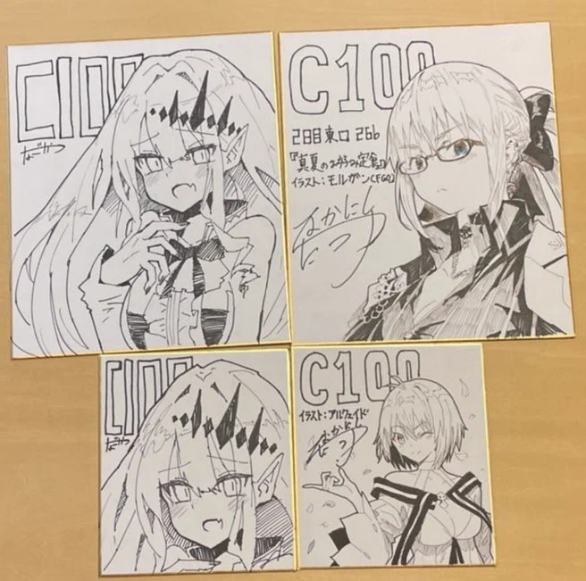 色紙描けたー!!
久々のアナログ難しすぎた...!!
左なごかつ先生
右中西達哉 