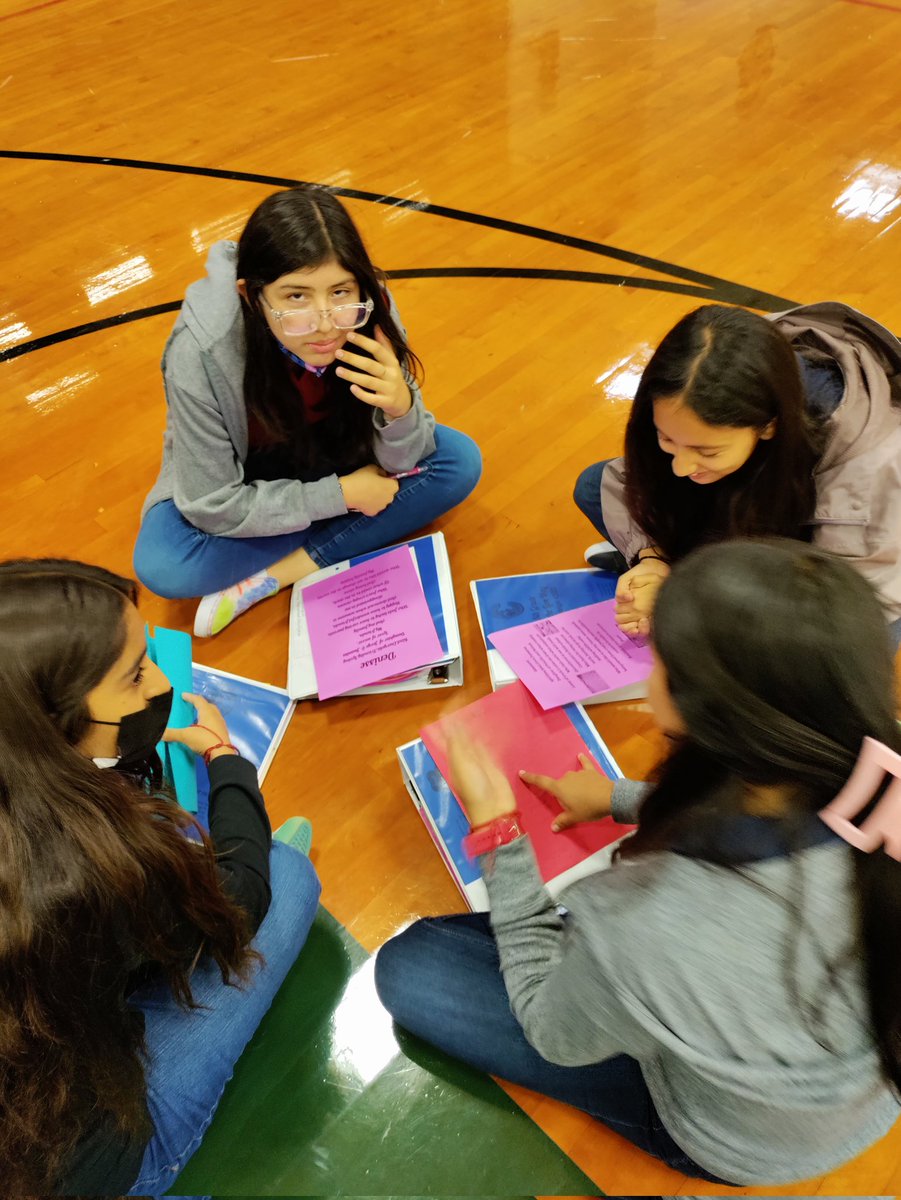 CJHS_AVID's tweet photo. Eighth grade AVID doing what they do best, sharing and caring! Bio Poem mini group share! #BeAVID @ClintJHS @msrojas_CCR @AVID4College @ClintISD https://t.co/JKPeLyjtul