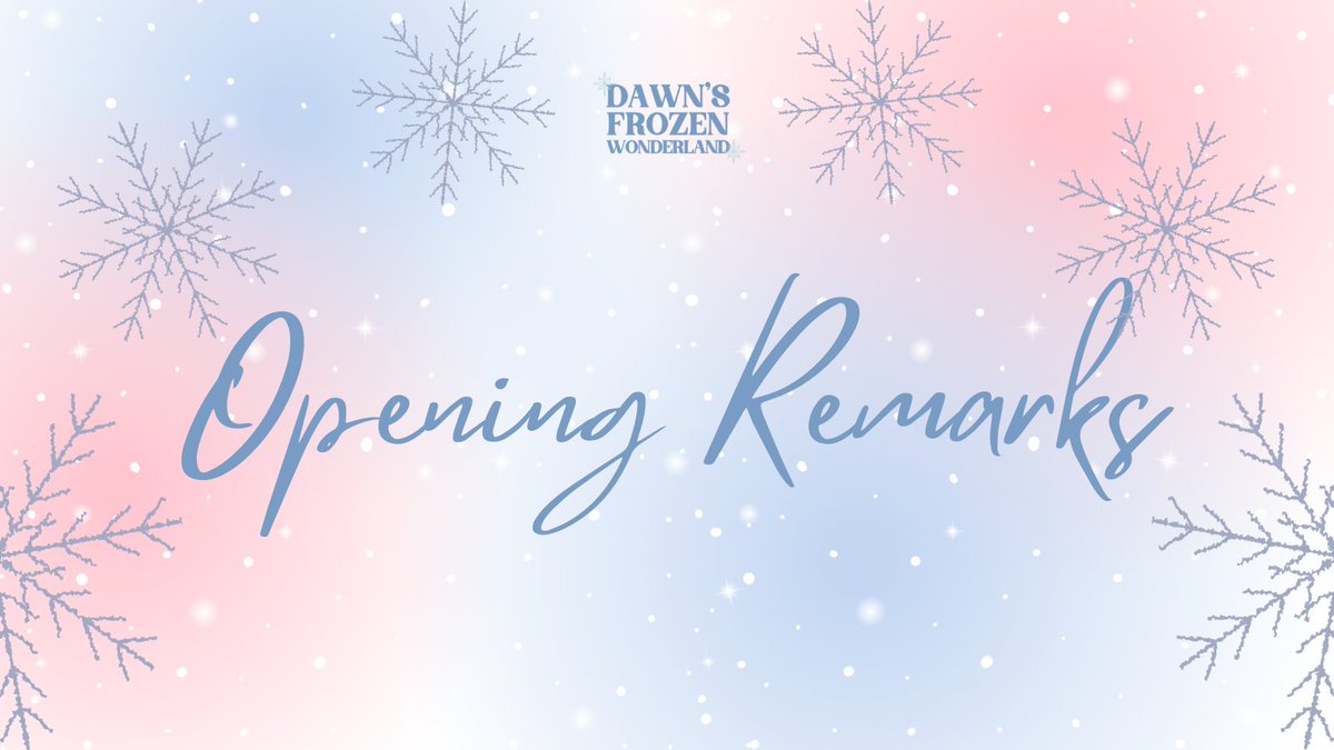 DAWNO814's tweet photo. ㅤ
❅ DAWN'S FROZEN
WONDERLAND
❛ OPENING REMARKS
#DawnsFrozenWonderland
#PrincessDawnAtTwo
#IntoTheUnDawn
ㅤ https://t.co/ahKYbqZwCR