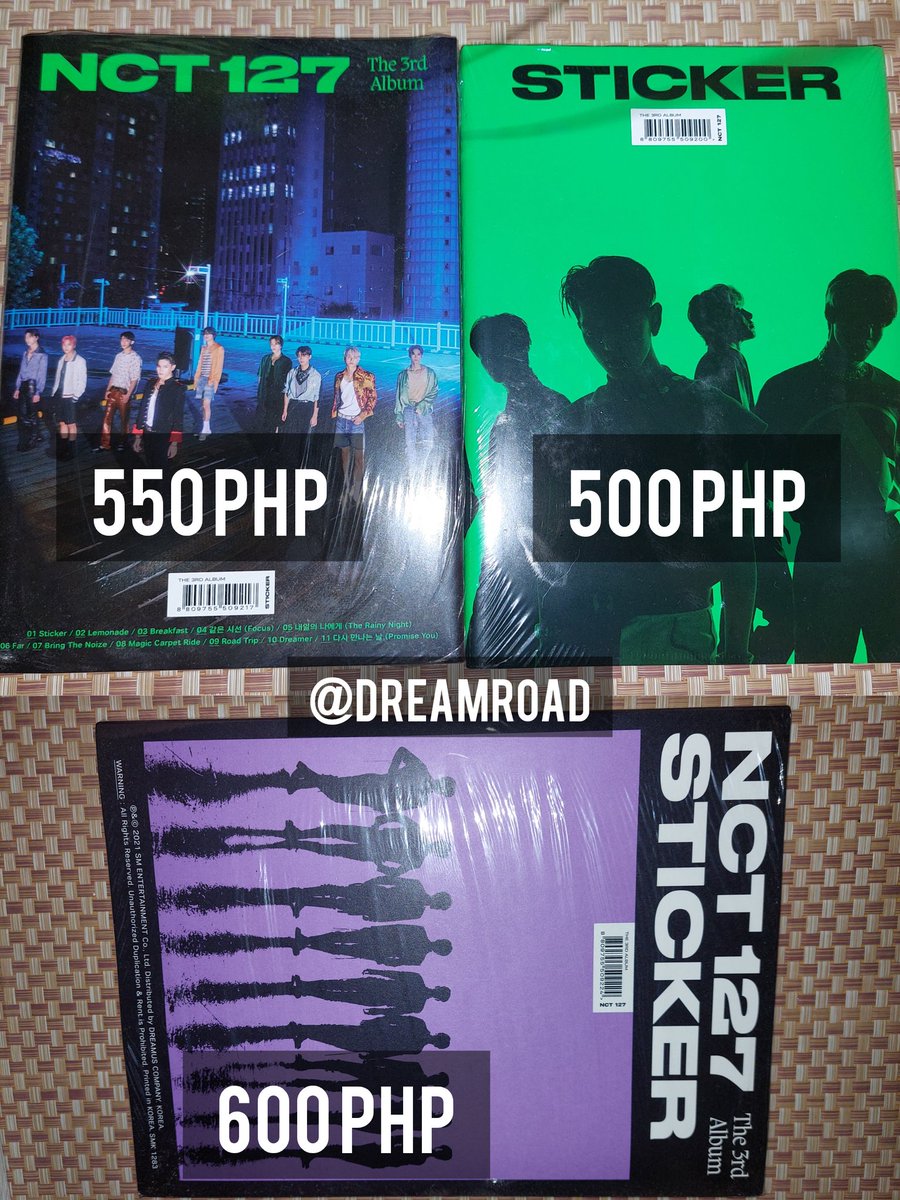 dreamroadph's tweet photo. #DRPH_ONHAND

WTS LF PH

ONHAND SEALED NCT ALBUMS

NCT 127
STICKER - STICKY, SEOUL CITY STICKER VER
FAVORITE - CLASSIC, CATHARSIS VER

NCT UNIVERSE ALBUM

WAYV
KICKBACK - STRANGER, HITCHHIKER VER

MOP: GCASH, UNIONBANK
MOD: GGX, SDD

3 DAYS DOP

DM TO ORDER https://t.co/GE2czzRT7y
