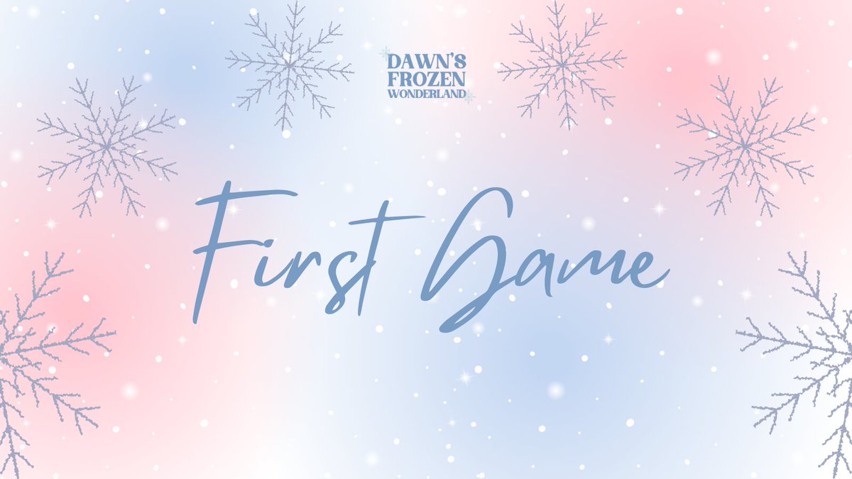 DAWNO814's tweet photo. ㅤ
❅ DAWN'S FROZEN
WONDERLAND
❛ FIRST GAME
#DawnsFrozenWonderland
#PrincessDawnAtTwo
#IntoTheUnDawn
ㅤ https://t.co/pqBddzjpOy