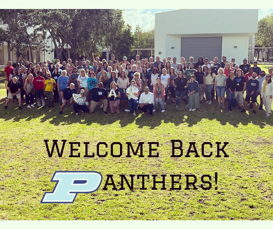 The Faculty and Staff of Palmetto are so excited to welcome our students back to campus! On Wednesday, the #adventurecontinues! #pantherpride🐾 @mpshptsa @SuptDotres @MDCPSSouth