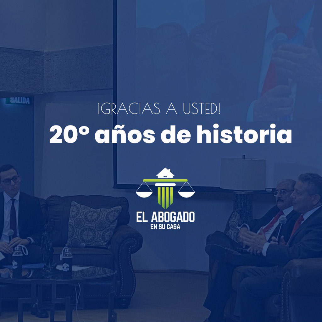 ¡20 aniversario de El Abogado en su Casa fue gracias a usted!

Este programa para mi significa mucho, más que un espacio de radio o TV, sin duda me comprometo en trabajar para lograr muchos más años.