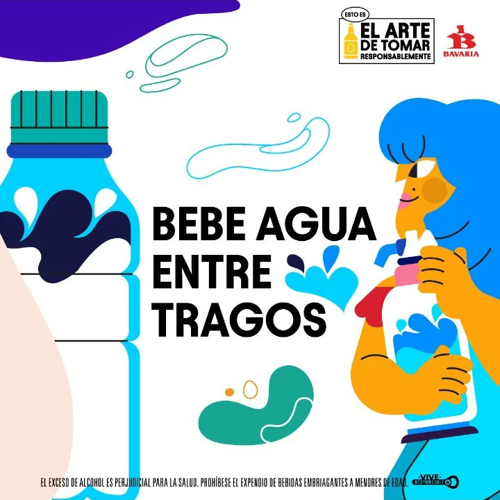 BAVARIA_OFICIAL's tweet photo. ¡Estamos de puente y el cuerpo lo sabe!
Por eso seguimos celebrando nuestro mes de consumo responsable con estos 3 tips que seguro salvarán tu fin de semana:
Bebe agua entre tragos
Toma despacio
Come mientras tomas
#ViveResponsable https://t.co/NckNWHxDdv