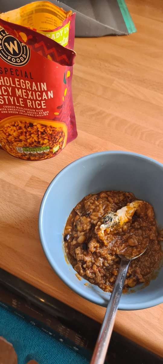 Patagram1's tweet photo. Afternoon @AldiUK, why is there a fish head in my Mexican style rice? https://t.co/y0ohXP2zYg