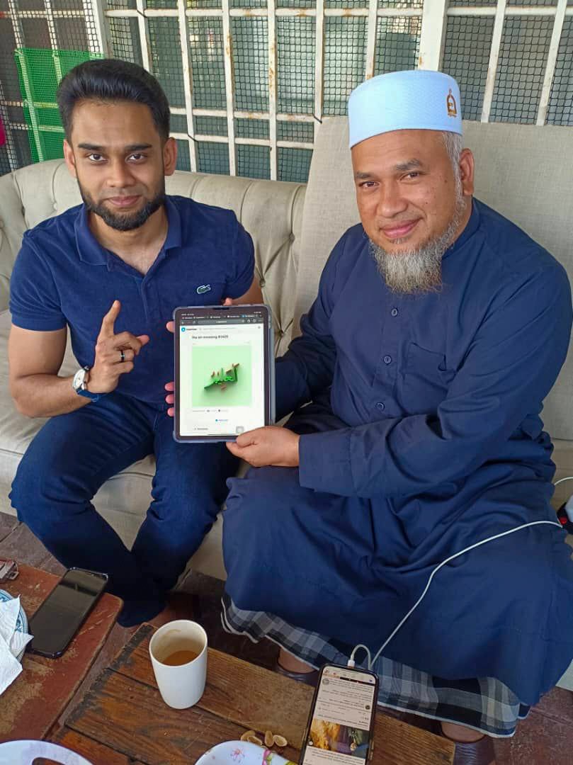 PaliShockcan's tweet photo. Alhamdulillah, Maulana Helmi Officially owns NFT Cryptokhat. Welcome to Cryptokhat Community 👍

#NFT #Cryptokhat #opensea #calligraphy

@Thecryptokhat https://t.co/bTx5YjmxVZ