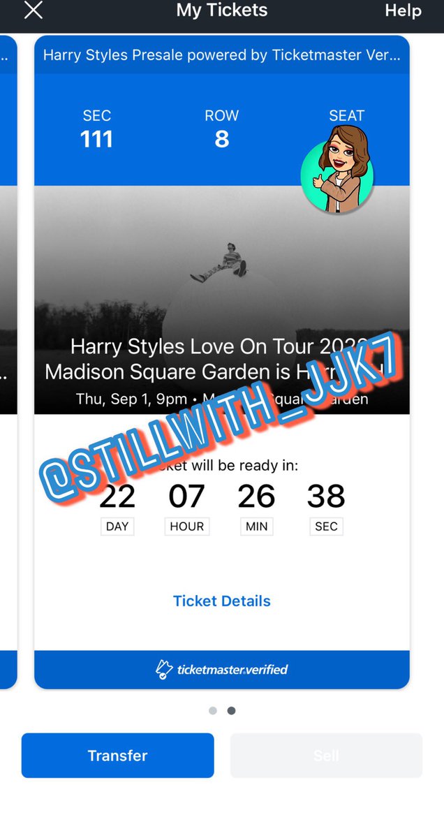 stillwith_jjk7's tweet photo. WTS Harry Styles Residency MSG 9/1 Tickets ✨
Selling: 2 Lower Bowl (Sec 111, Row 8) on Thu, Sept. 1 in NYC for $300 each.
DM me or @dipyouinhon3y if interested!!!
#HSLOT #HarryStyles #WTS #WTSHarryStyles #NewYorkCity #LoveOnTourNewYork #HarrysHouse https://t.co/NLkIt1N4J3
